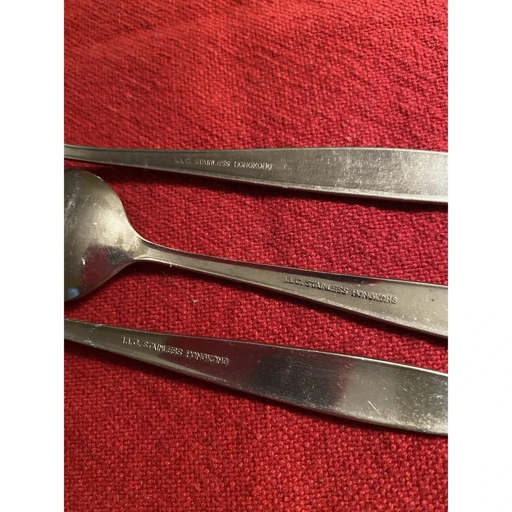 Vintage‎ LLC Hong Kong Stainless Steel Flatware Dinner Spoons Set Of 3